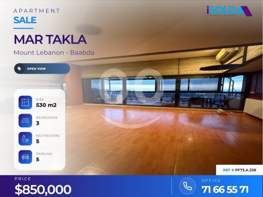 شقق للبيع في مار تقلا - A 530 m2 duplex apartment with a terrace for sale in mar takla hazmiyeh / PF73.A.338