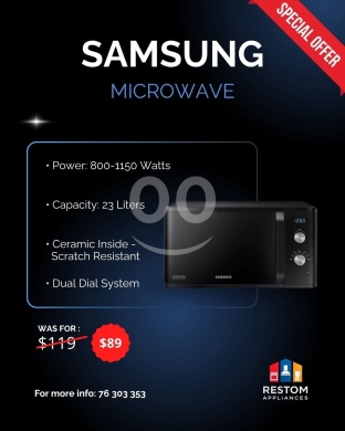 Kitchen appliances in Beirut City - Electronics &amp; Home Appliances ميكروويف سامسونج 23 لتر بسعر مميز | Samsung Microwave 23L Special Offe