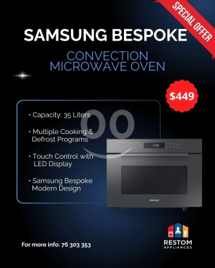 Kitchen appliances in Beirut City - Electronics &amp; Home Appliances ميكروويف سامسونج بيسبوك حراري 35 لتر | Samsung Bespoke Convection MCR