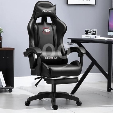 كرسي ألعاب مريح مع مسند للقدمين ودعم للظهر | Ergonomic Gaming Chair with Footrest & Suppo… — 9