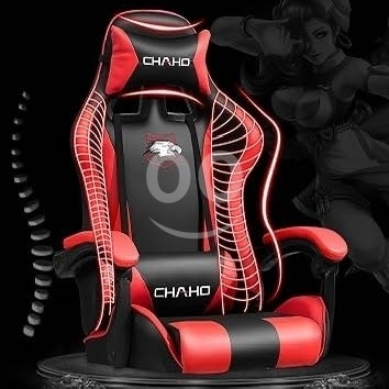 كرسي ألعاب مريح مع مسند للقدمين ودعم للظهر | Ergonomic Gaming Chair with Footrest & Suppo… — 3