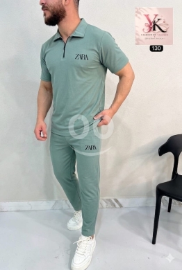 بجامة رجالي قماش جاكار صيفي مريح | Men's Comfortable Summer Jacquard Pajama Set — 4