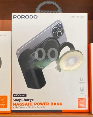 Other electronics في جونيه - باور بانك بورودو ماج سيف مع ريموت تصوير | Porodo SnapCharge MagSafe Power Bank