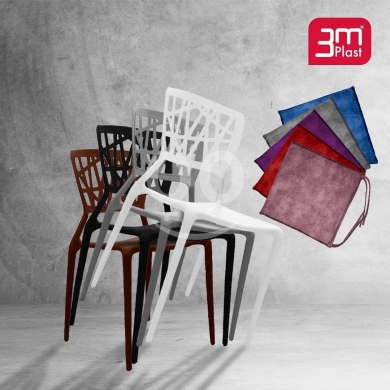 أثاث منزلي آخر في دامور - كراسي بلاستيك عصرية - متوفرة بعدة ألوان مع وسائد مريحة | Modern Plastic Chairs