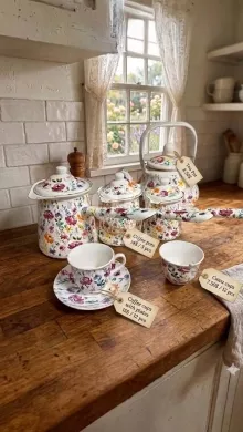 طقم ضيافة قهوة وشاي ماركة GeBe فخم | Premium GeBe Coffee and Tea Serving Set