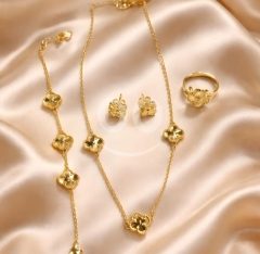 طقم ذهب برازيلي أنيق - لمسة من الفخامة | Elegant Brazilian Gold Set - A Touch of Luxury
