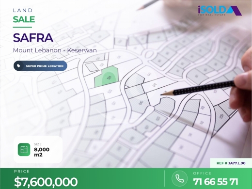 Lands for sale in Safra - A 8000 m2 land for sale in Safra/ JA77.L.90