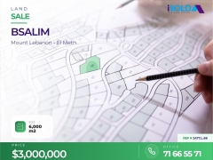 A 6000 m2 land for sale in Bsalim/ JA77.L.88