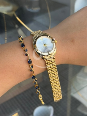 ساعة نسائية ستانلس ستيل مع بلاك توليب | Stainless Steel Women's Watch with Black Tulip — 3