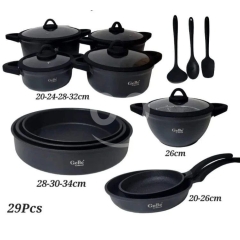 طقم طناجر Gebe كامل 29 قطعة | Complete 29-Piece Gebe Cookware Set
