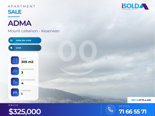 Apartments for sale dans Adma - A 305 m2 apartment having an open sea view for sale in Adma/ PF73.A.339