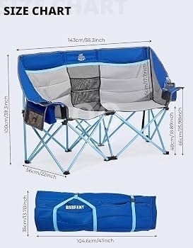 كرسي تخييم مزدوج قابل للطي من DEERFAMY | DEERFAMY Folding Double Camping Chair — 5