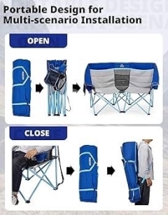 كرسي تخييم مزدوج قابل للطي من DEERFAMY | DEERFAMY Folding Double Camping Chair