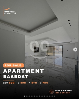 Apartments for sale dans Baabdat - شقق فاخرة للبيع في قلب بعبدات | Luxury Apartments for Sale in the Heart of Baabdat