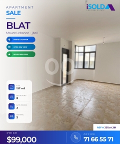 2 bedroom apartment+Partial Sea View 4sale in Blat - شقة للبيع في بلاط