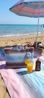 Clothes, Footwear & Accessories in Jbeil - حقيبة بحر كروشيه بألوان صيفية | Summer Crochet Beach Bag