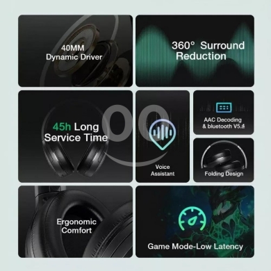 سماعة ألعاب لينوفو EB325 لاسلكية وسلكية | Lenovo EB325 Wired & Wireless Gaming Headset — 4