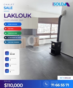 1 bedroom Chalet+Mountain view 4sale in The Heart Of Laklouk -اللقلوق