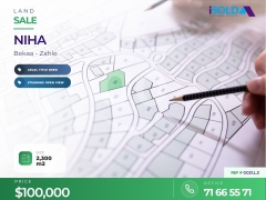A 2300 m2 land for sale in Niha, Bekaa/ GG21.L.3