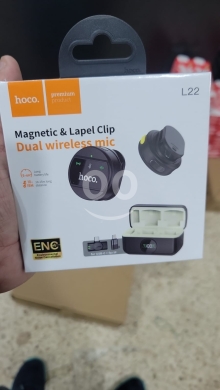 Mobile accessories dans Beyrouth - ميكروفون هوكو اللاسلكي المزدوج L22 | Hoco L22 Magnetic &amp; Lapel Clip Dual Wireless Mic