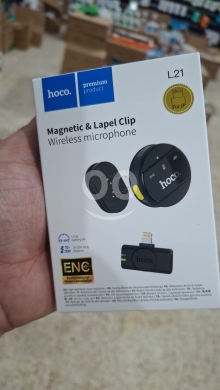 اكسسوارات الهاتف المحمول في مدينة بيروت - ميكروفون لاسلكي مغناطيسي مع مشبك من هوكو L21 | Hoco L21 Magnetic &amp; Lapel Clip Wireless Microphone
