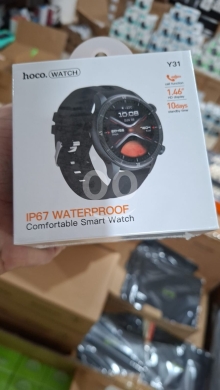 Smart Watches في مدينة بيروت - ساعة هوكو Y31 الذكية باللون الأسود - مقاومة للماء | Hoco Y31 Comfortable Smart Watch Black