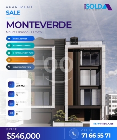 A 210 m2 apartment having an unblockable mountain/sea view for sale in Monteverde/ MR95.A.185