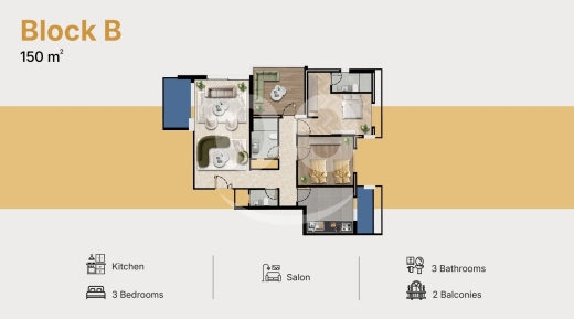 Apartments for sale dans Boulvard - شقق للبيع بمساحة 150م في بولفار طرابلس | 150sqm Apartments for Sale on Tripoli Boulevard
