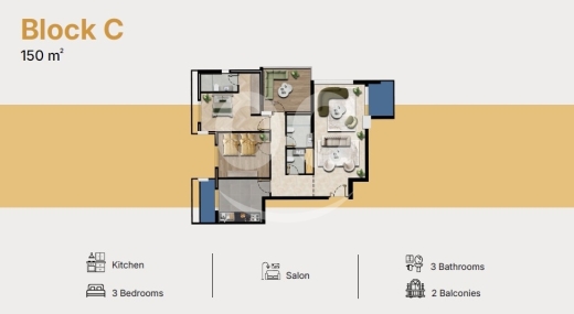 شقق للبيع في Boulvard - شقق للبيع في بولفار طرابلس - 150م | Apartments for Sale on Tripoli Boulevard - 150sqm