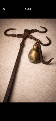 ميزان انتيكا تراثي مع ثقل نحاسي للبيع | Antique Scale with Brass Weight for Sale — 3