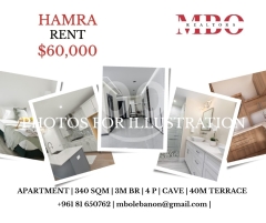 شقة واسعة للإيجار في الحمرا 340م² | Spacious Apartment for Rent in Hamra 340sqm