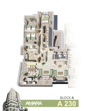 شقق للبيع في Mina road - شقة للبيع تحت الإنشاء في مشروع أمارا طرابلس - 230 متر مربع | Under-Construction Apartment Mina Road
