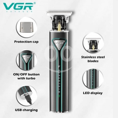 Health & Beauty in Ajaltoun - ماكينة حلاقة احترافية VGR V-009 بشفرات ستانلس ستيل | VGR V-009 Professional Hair Trimmer