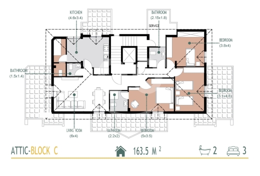 شقق للبيع في دده - شقة أتيك مستقلة فاخرة بإطلالة مزدوجة في دده | Luxury Independent Attic Apartment in Deddeh