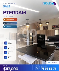 A decorated furnished 94 m2 apartment for sale in Btorram/ Koura - CH48.A.2