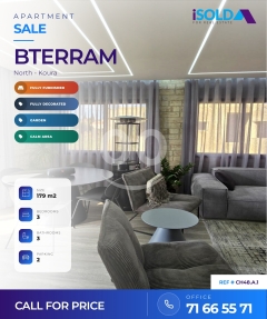 A decorated furnished 179 m2 ground floor apartment for sale in Bterram/ Koura - CH48.A.1