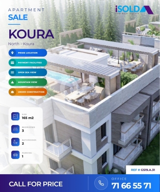 Apartments for sale in Ras-Meska - 165 m&sup2; GF Apartment with Garden and mountain/sea view for sale in Ras Maska, Koura / GS19.A.31