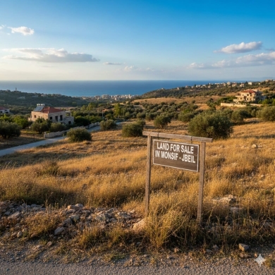 Lands for sale in Jbeil - Prime Land for Sale in Al Monsif - Jbeil