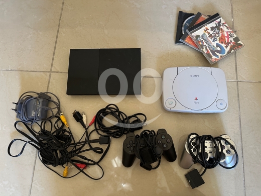أجهزة ألعاب بلايستيشن 1 و 2 أصلية ومختبرة للبيع | Original tested PlayStation 1 and 2 consoles