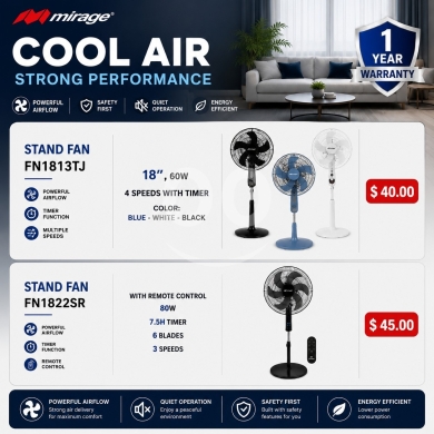 مراوح التبريد ومكيفات الهواء الذكية من ميراج مع ضمان لمدة عام | MIRAGE Cooling Fans & Sma… — 4