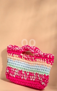 حقيبة كروشيه نسائية يدوية ملونة | Colorful Handmade Crochet Women Bag