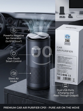 منقي الهواء الذكي للسيارات ووبو CP01 | WOPOW Premium Car Air Purifier CP01
