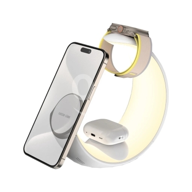 Green Lion Moon Charge 4-in-1 Wireless Charger | شاحن جرين ليون مون تشارج اللاسلكي 4 في 1