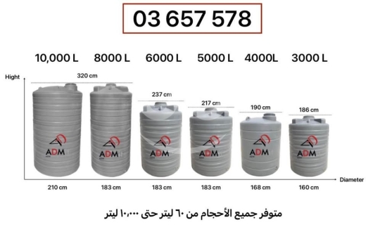 خزانات بلاستيك سميك
