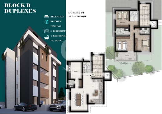 شقة دوبلكس للبيع 186 م² بترومين الكورة | Duplex Apartment for Sale 186 SQM