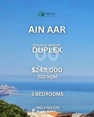 دوبلكس 210 م² للبيع في عين عار إطلالة بحرية | 210 SQM Duplex in Ain Aar Sea View