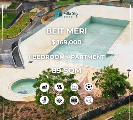 شقة 1 نوم للبيع في بيت مري مع مرافق كاملة | 1-Bed Apartment Beit Meri Amenities