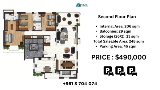 شقة فاخرة للبيع في البياضة 248 م² بسعر 490,000$ | Luxury Apartment Bayada