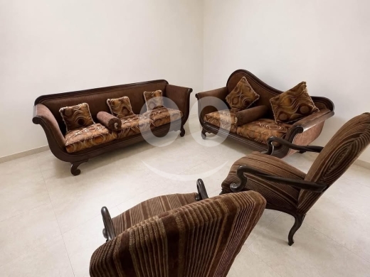 طقم صالون خشب زان شزلون وسط
