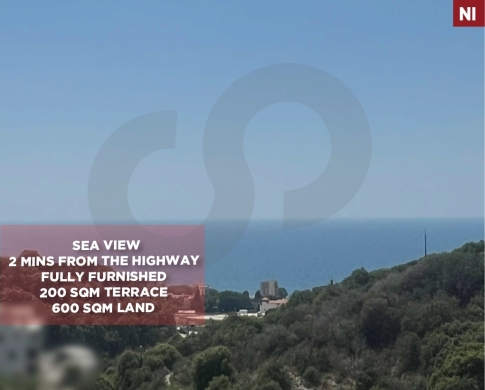 SEA VIEW, FULLY FURNISHED, TERRACE, AAMCHIT-JBEIL, عمشيت, REF#NI138635